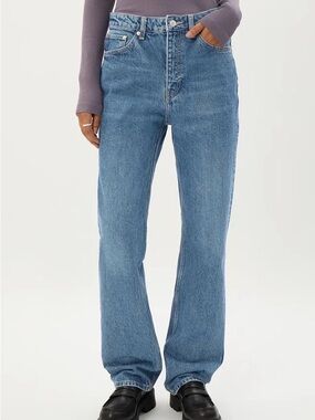 VOYAGE WEEKDAY - Classic Blue High-Rise Straight Leg Jeans